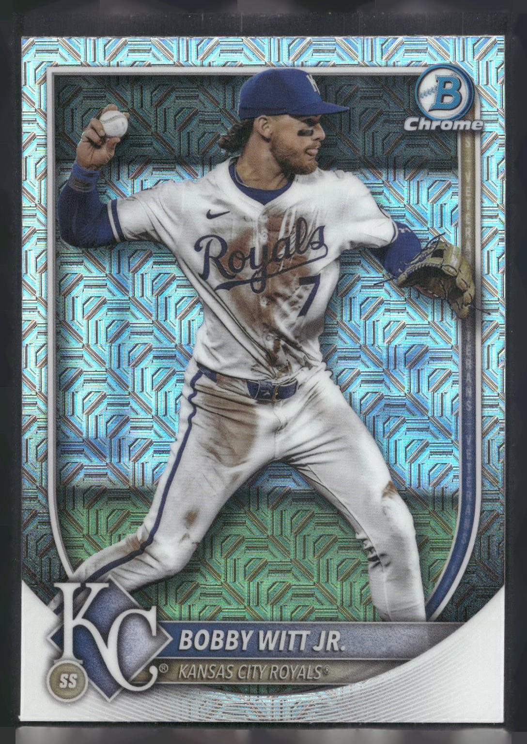 2025 Bowman Chrome #7 Bobby Witt Jr. Mojo Refractors