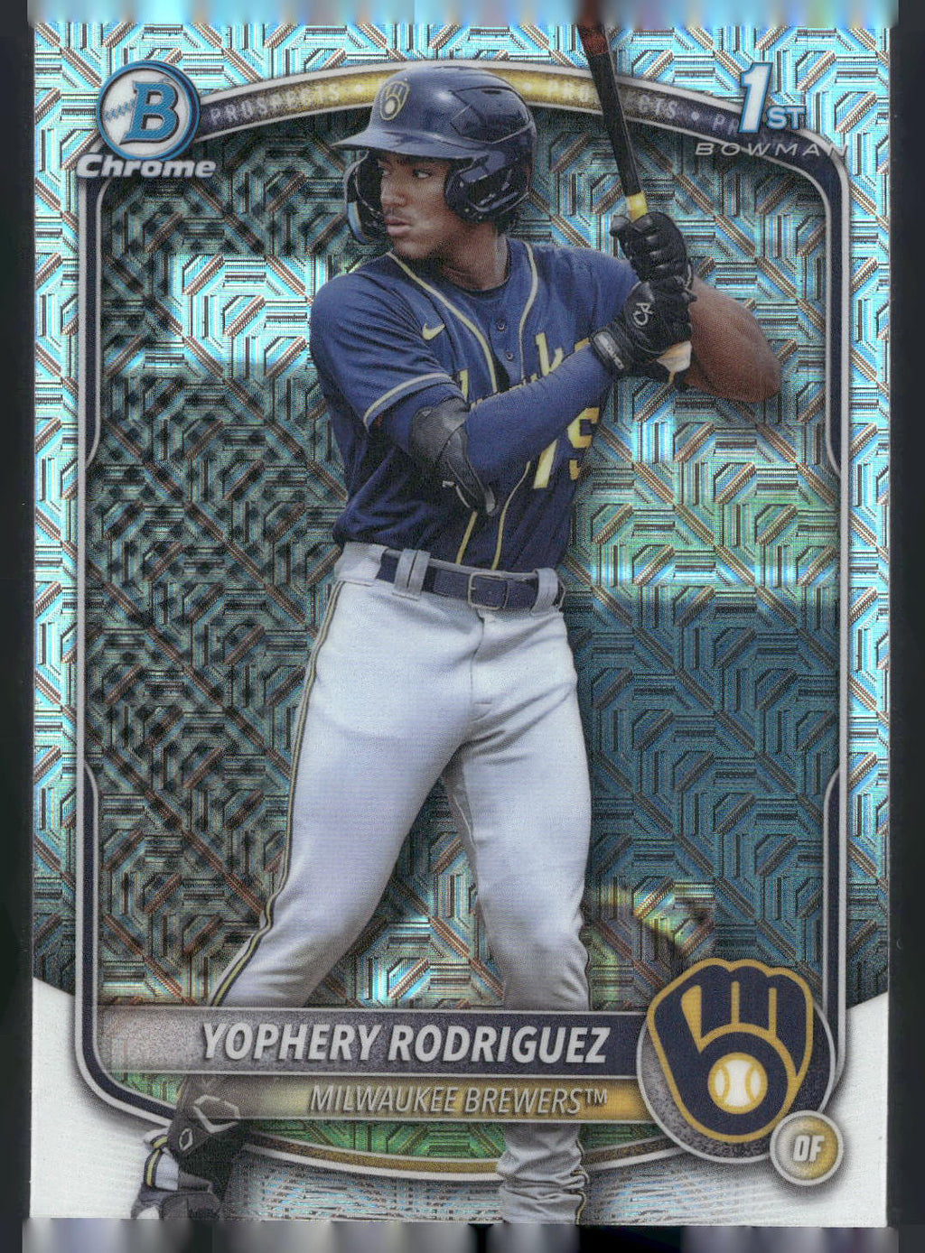 2025 Bowman #BCP-36 Yophery Rodriguez Chrome Prospects Mojo Refractor