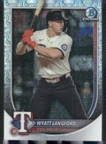 2025 Bowman #33 Wyatt Langford Chrome Base Set Mega Refractor
