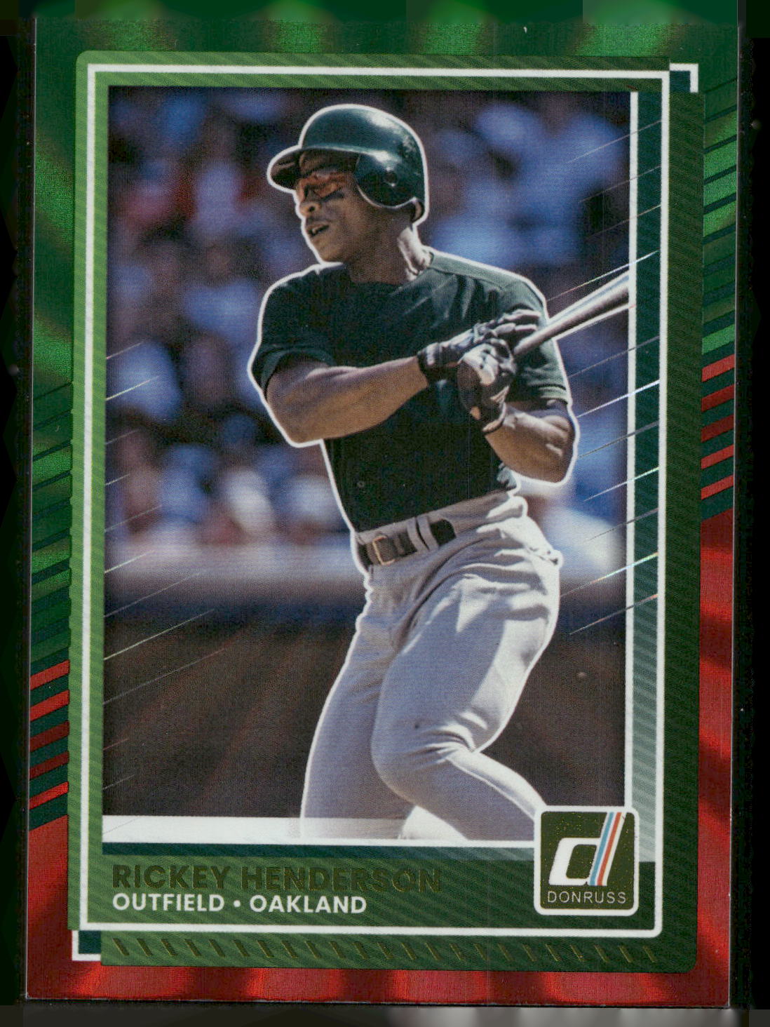 2025 Donruss #7 Rickey Henderson Red and Green Laser