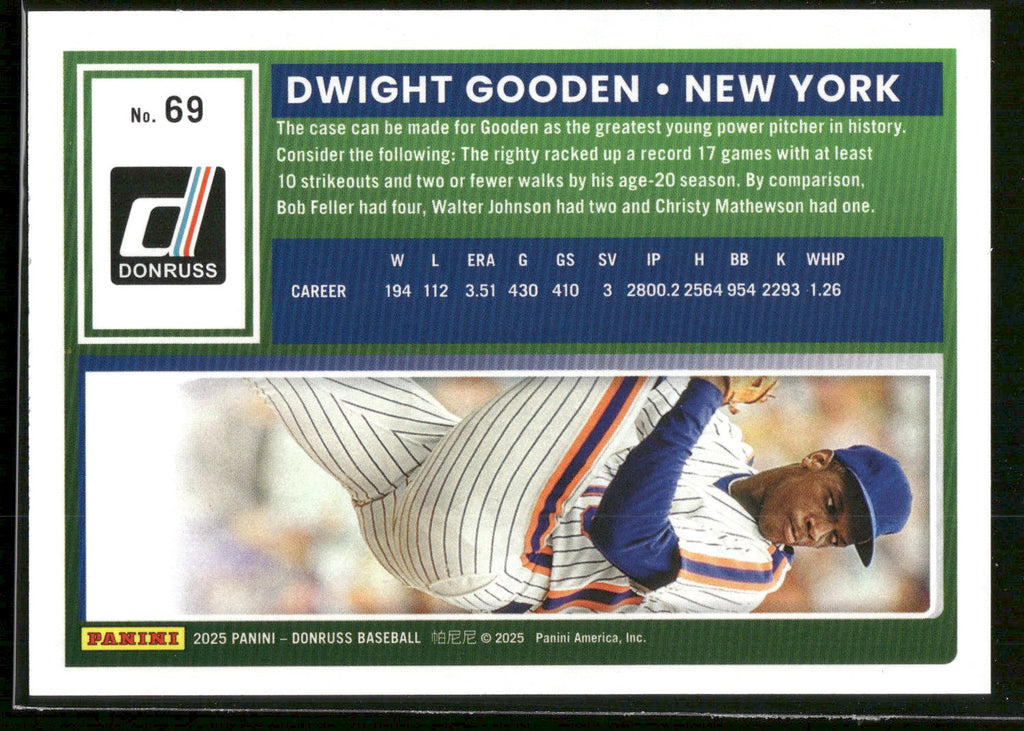 2025 Donruss #69 Dwight Gooden Red and Blue