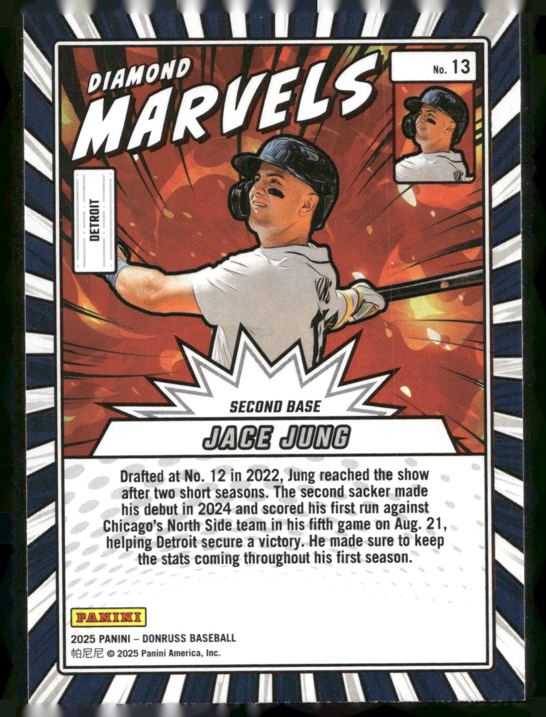 2025 Donruss #13 Jace Jung Diamond Marvels