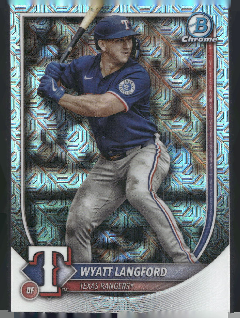 2025 Bowman Chrome #36 Wyatt Langford Mojo Refractors