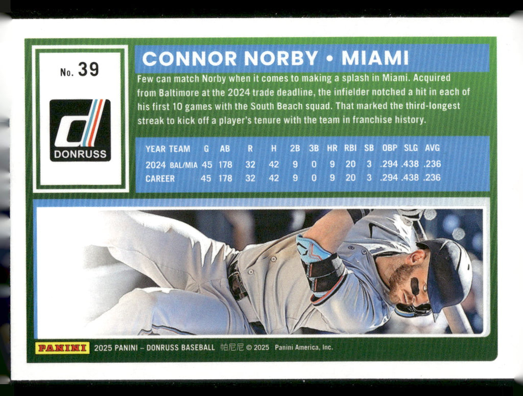 2025 Donruss #39 Connor Norby Liberty