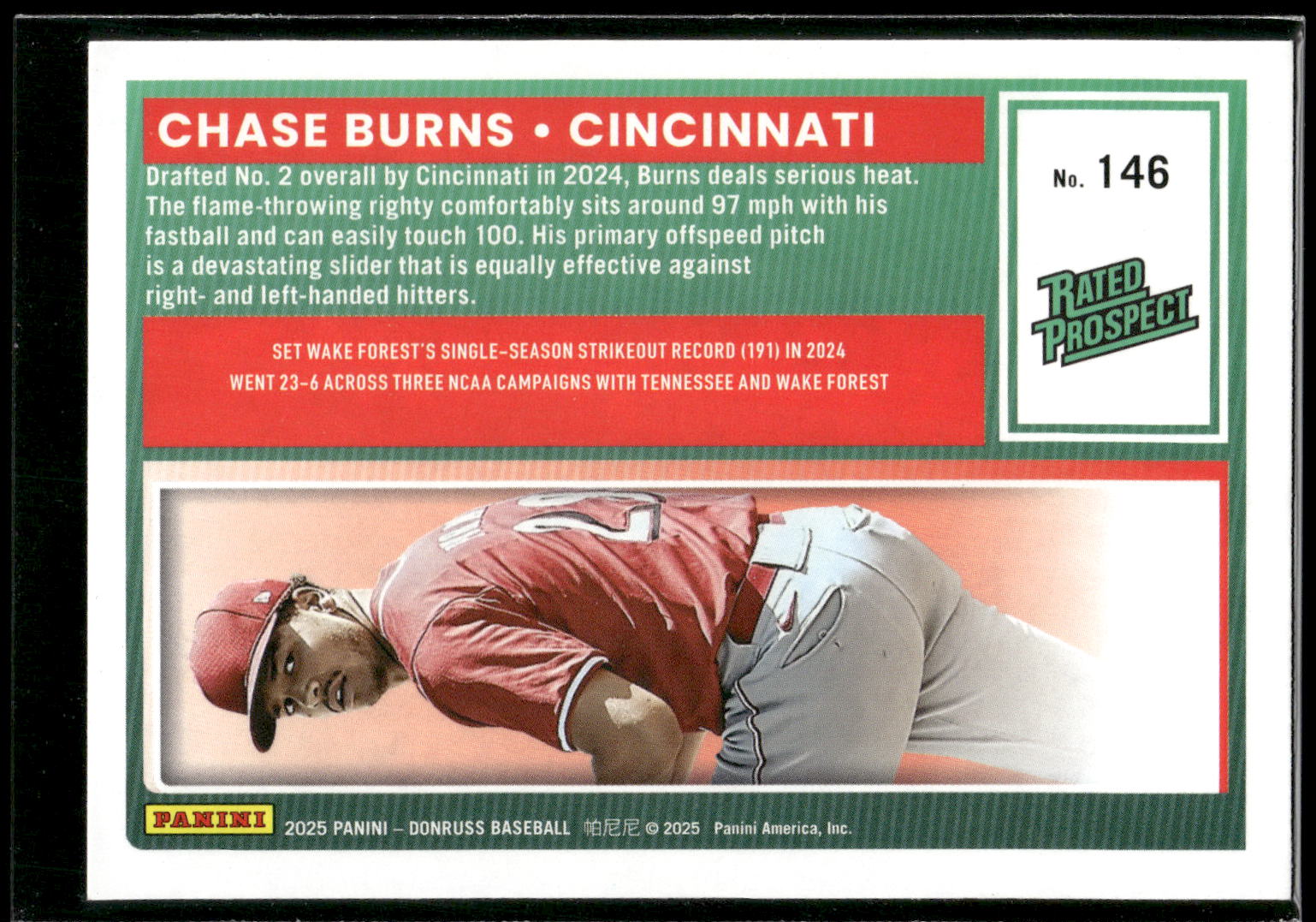 2025 Donruss #146 Chase Burns Liberty