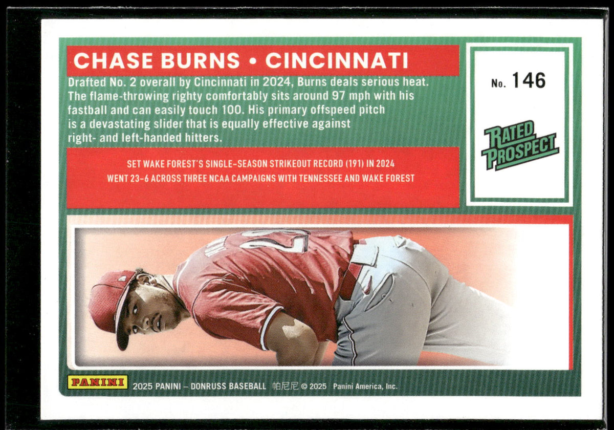 2025 Donruss #146 Chase Burns Liberty