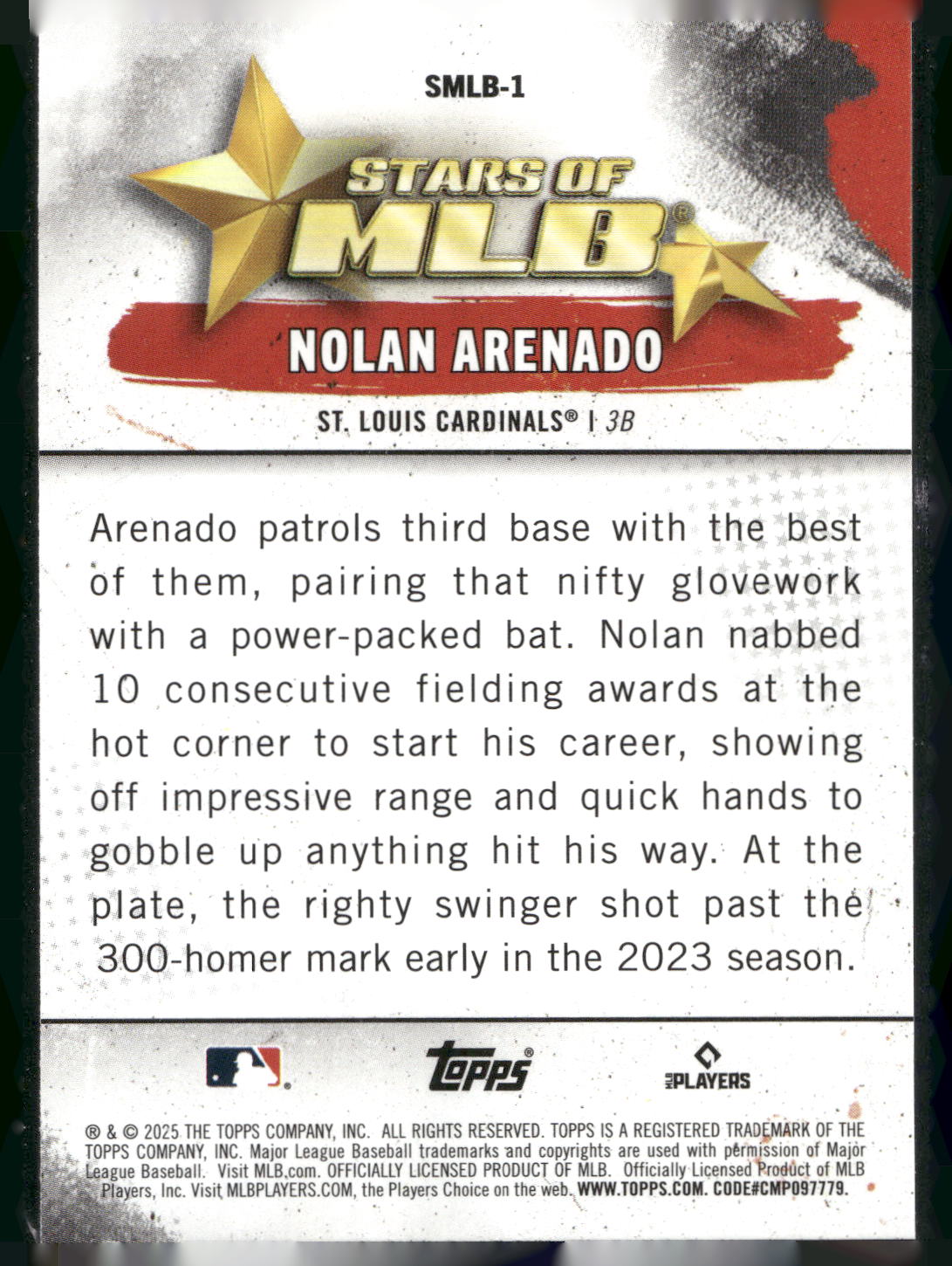 2025 Topps #SMLB-1 Nolan Arenado Stars of MLB