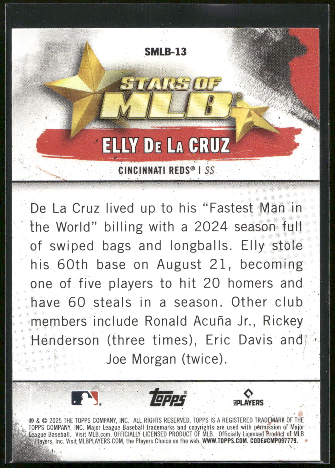 2025 Topps #SMLB-13 Elly De La Cruz Stars of MLB