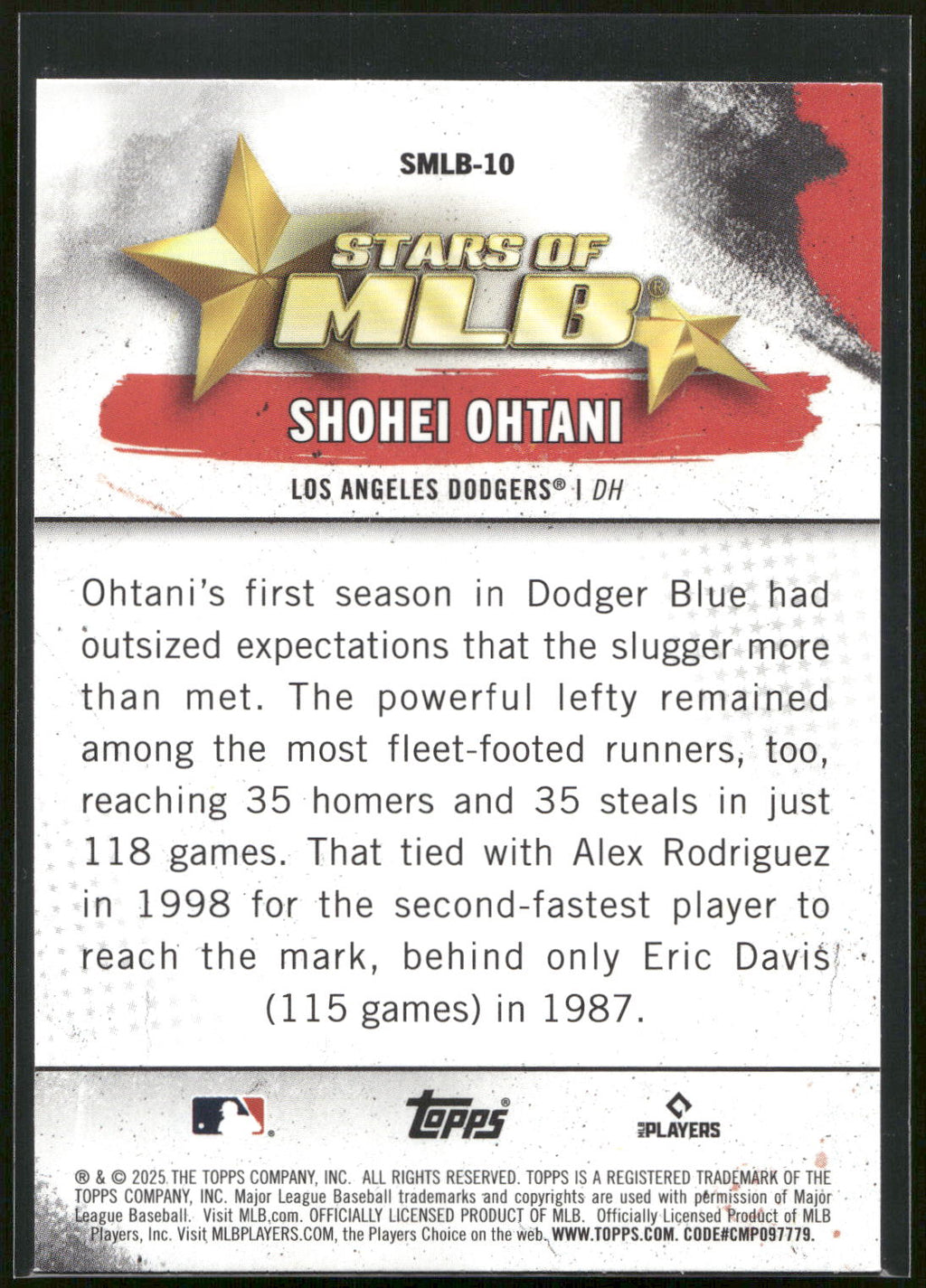 2025 Topps #SMLB-10 Shohei Ohtani Stars of MLB