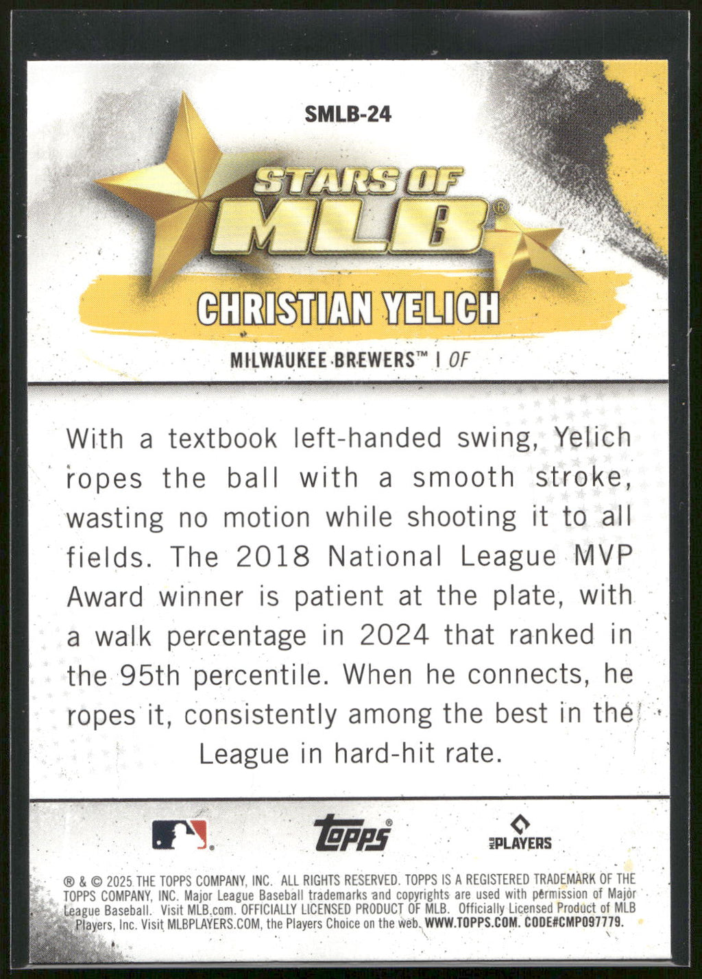 2025 Topps #SMLB-24 Christian Yelich Stars of MLB