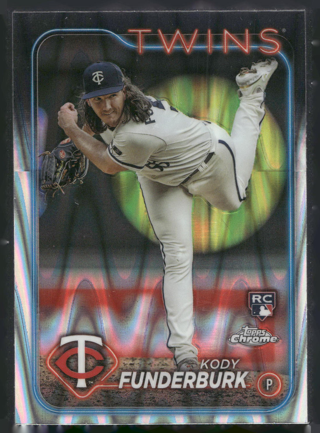 2024 Topps Chrome #297 Kody Funderburk Raywave Refractors