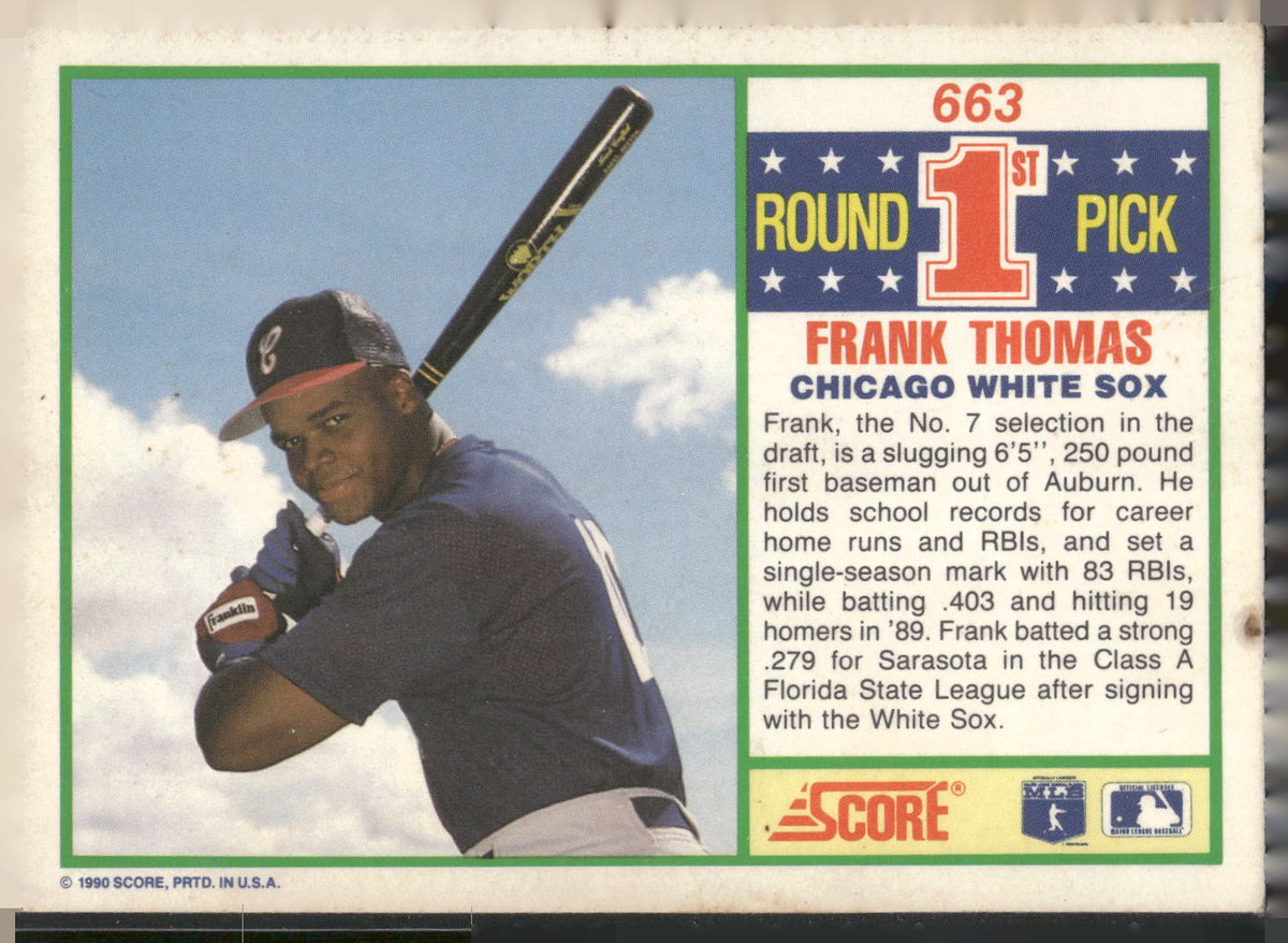 1990 Score #663 Frank Thomas
