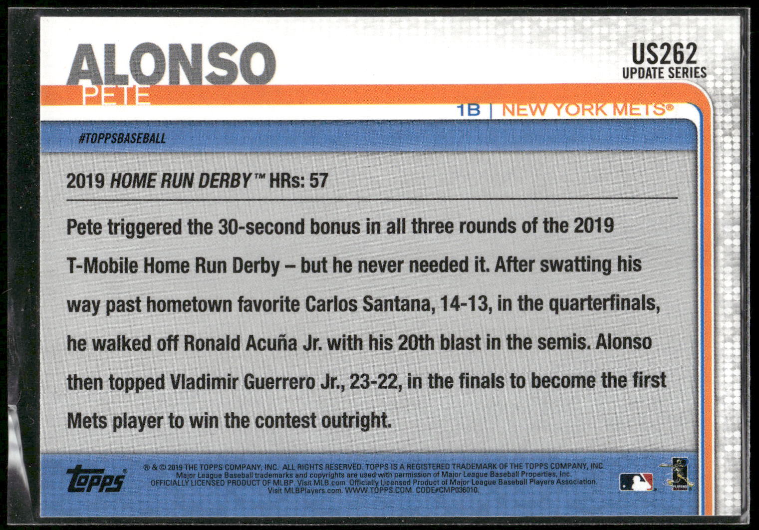 2019 Topps Update #US262 Pete Alonso