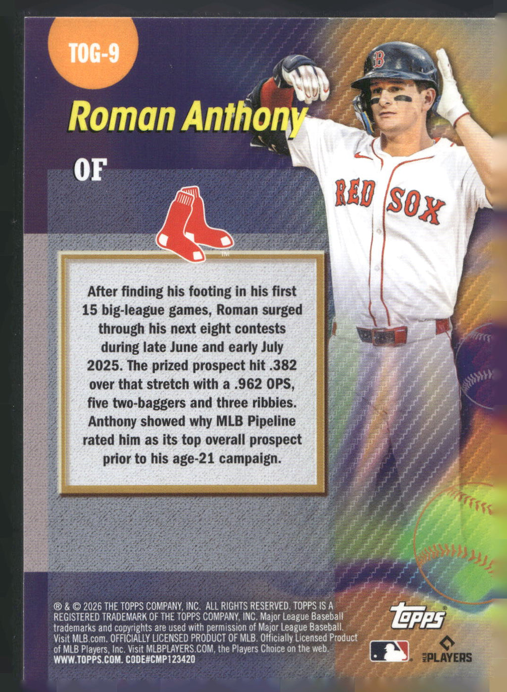 2026 Topps #TOG-9 Roman Anthony Titans of the Game