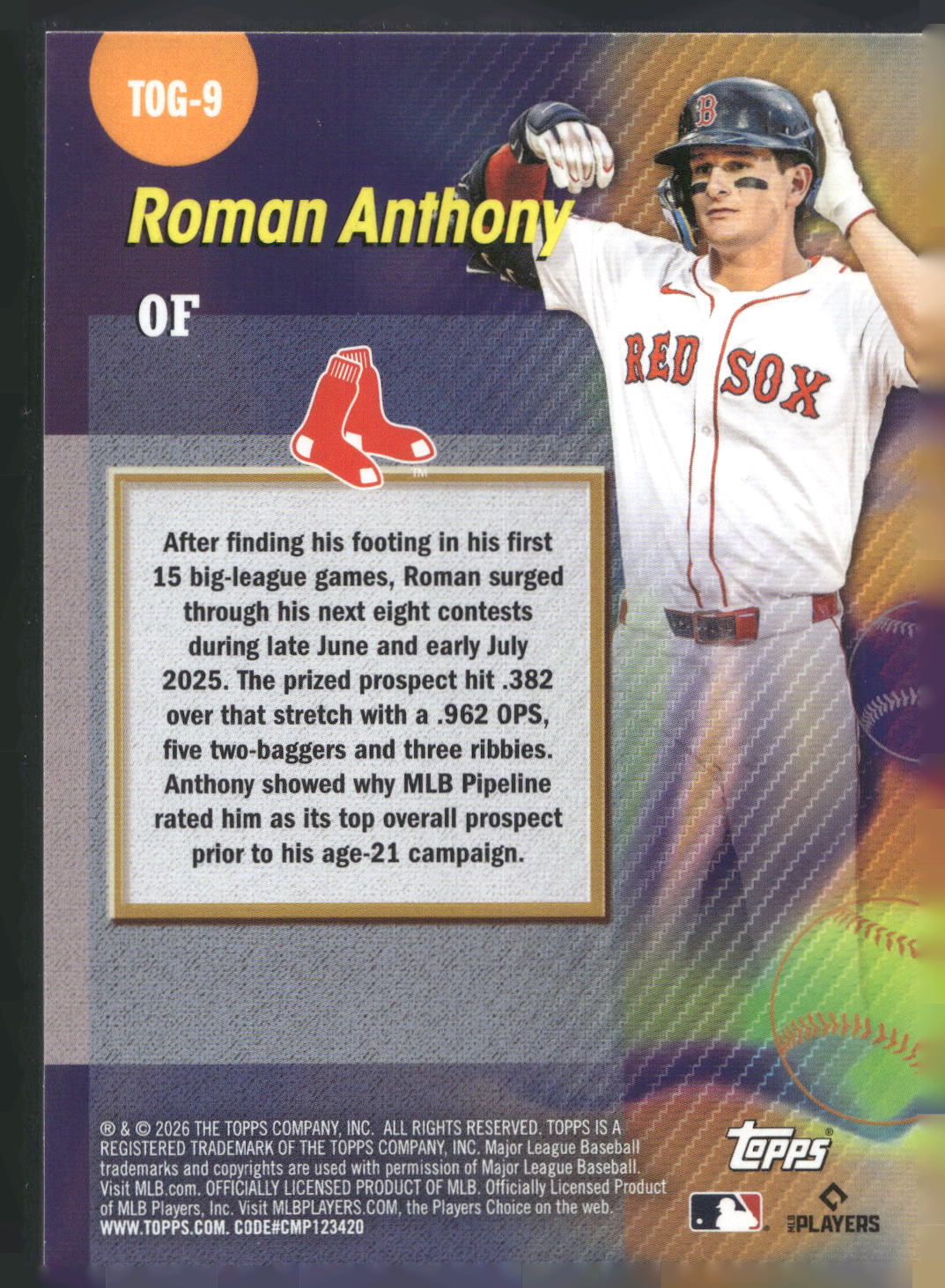 2026 Topps #TOG-9 Roman Anthony Titans of the Game