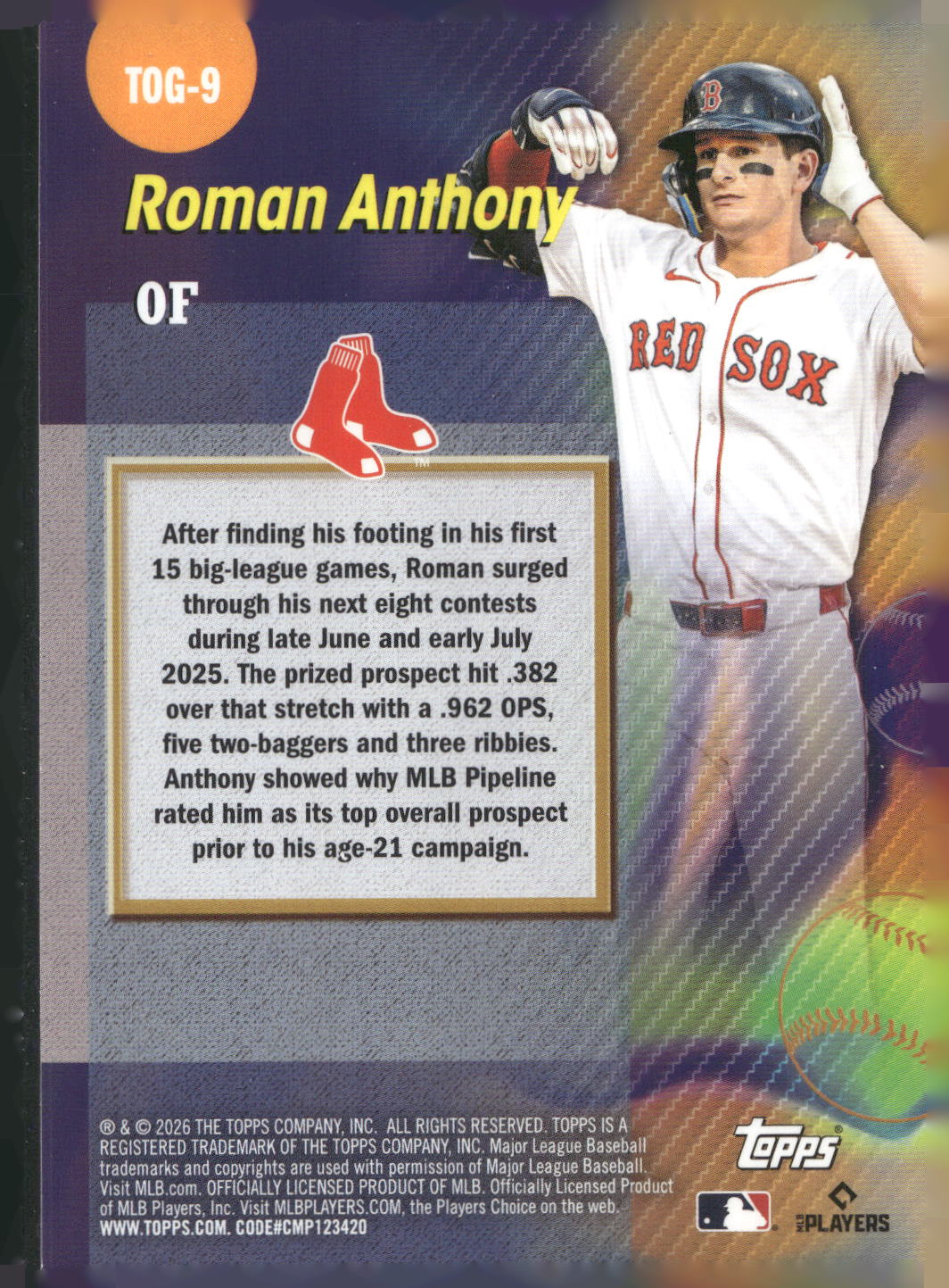 2026 Topps #TOG-9 Roman Anthony Titans of the Game