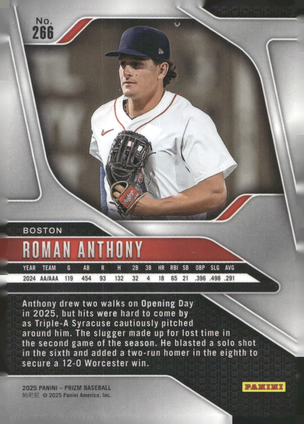 2025 Panini Prizm #266 Roman Anthony