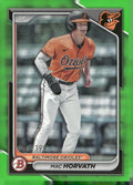 2024 Bowman #BP-6 Mac Horvath Prospects Green Pattern #/99