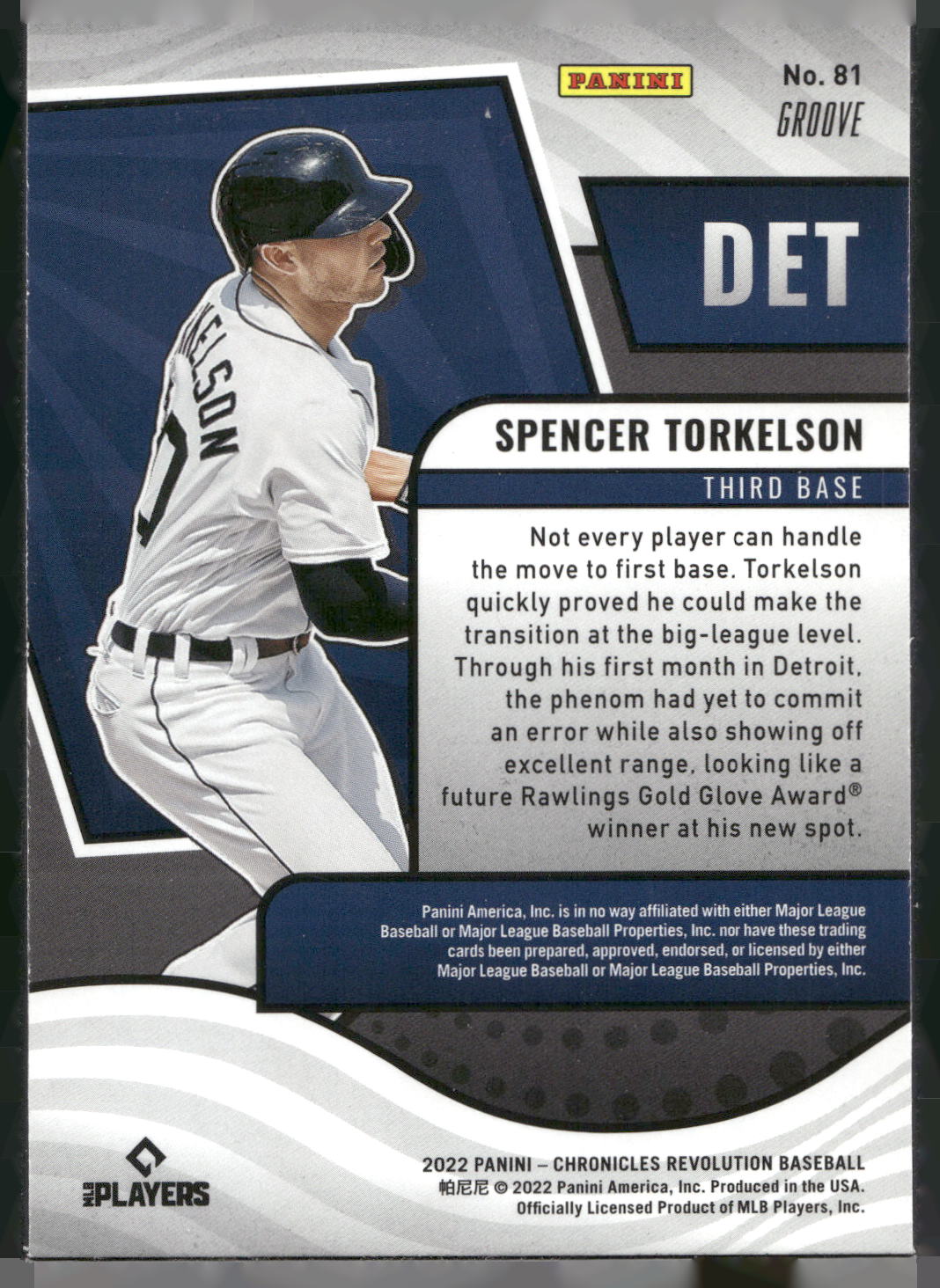 2022 Panini Chronicles #81 Spencer Torkelson Revolution Groove