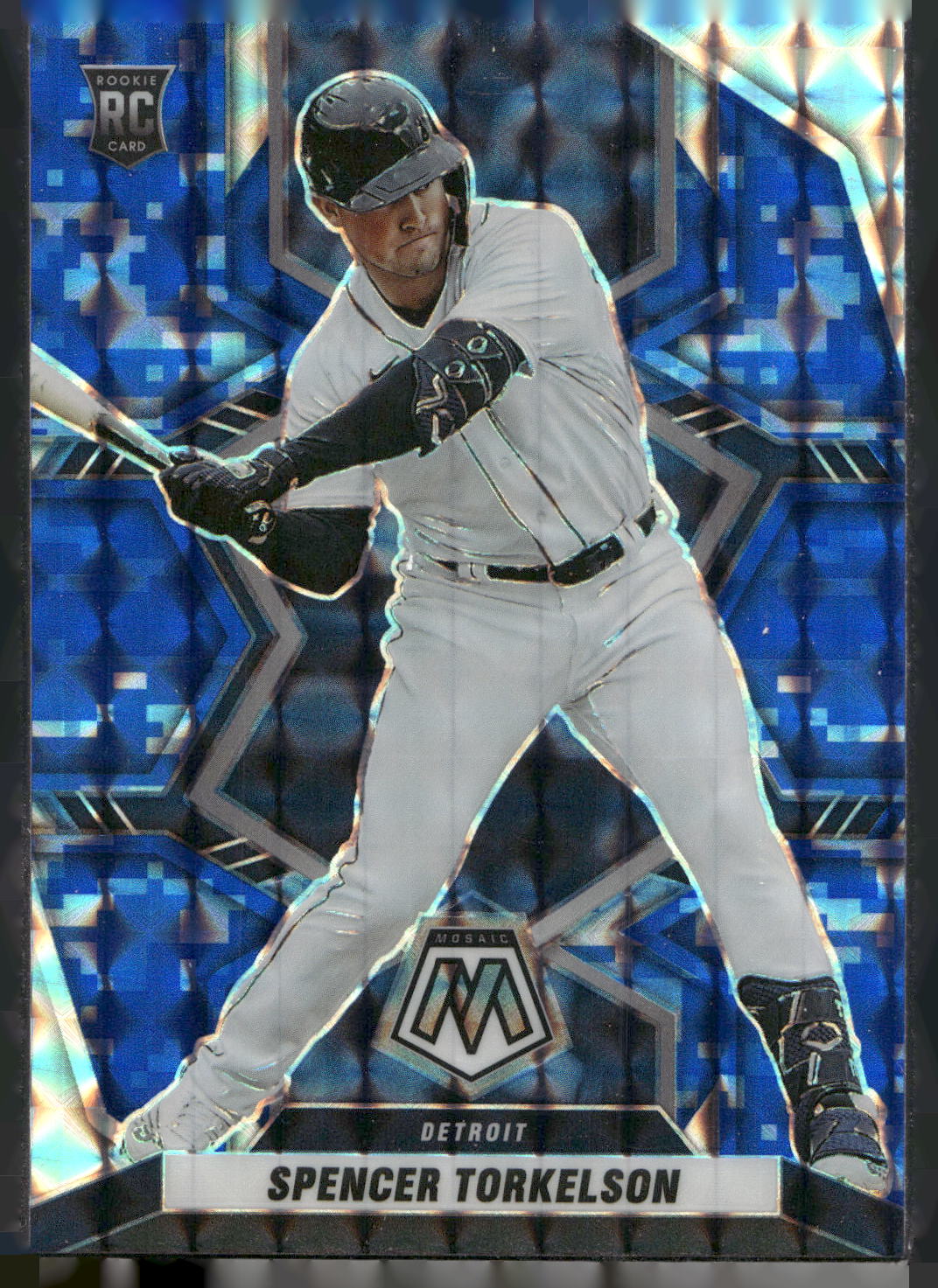 2022 Panini Mosaic #266 Spencer Torkelson Blue Camo Mosaic