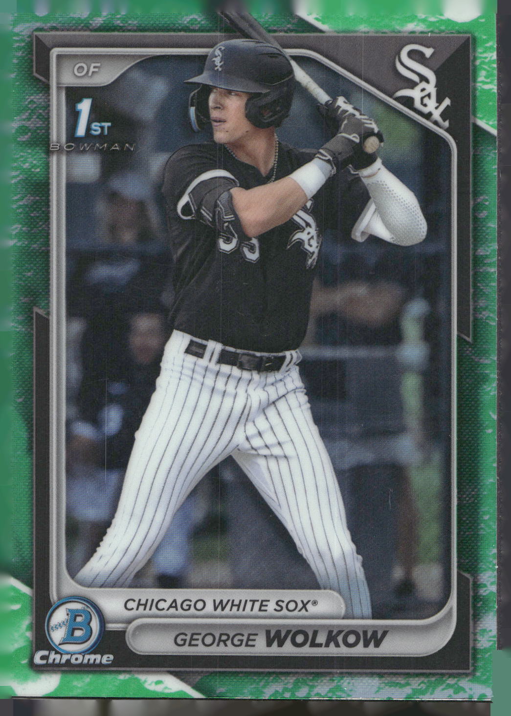 2024 Bowman #BCP-144 George Wolkow Chrome Prospects Lunar Glow Refractors