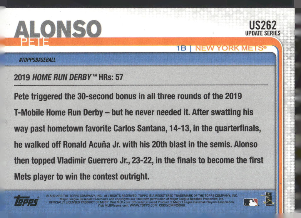 2019 Topps Update #US262 Pete Alonso