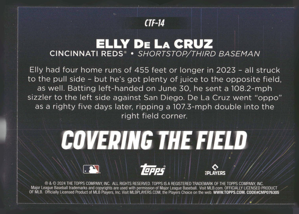 2024 Topps #CTF-14 Elly De La Cruz Covering the Field