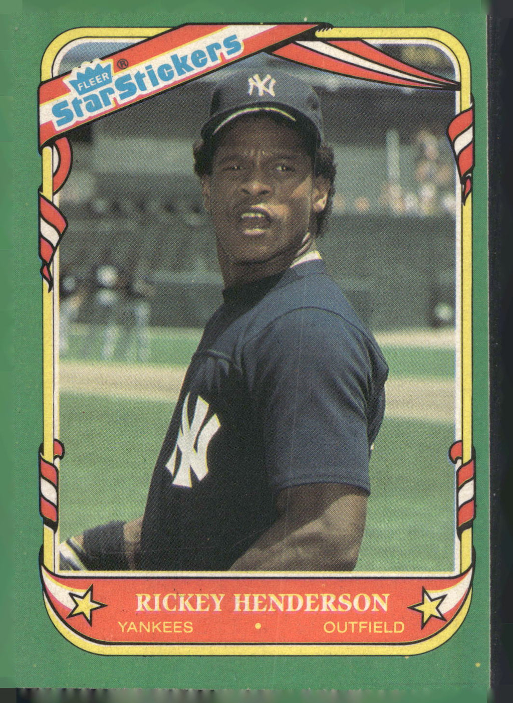 1987 Fleer Star Stickers #56 Rickey Henderson