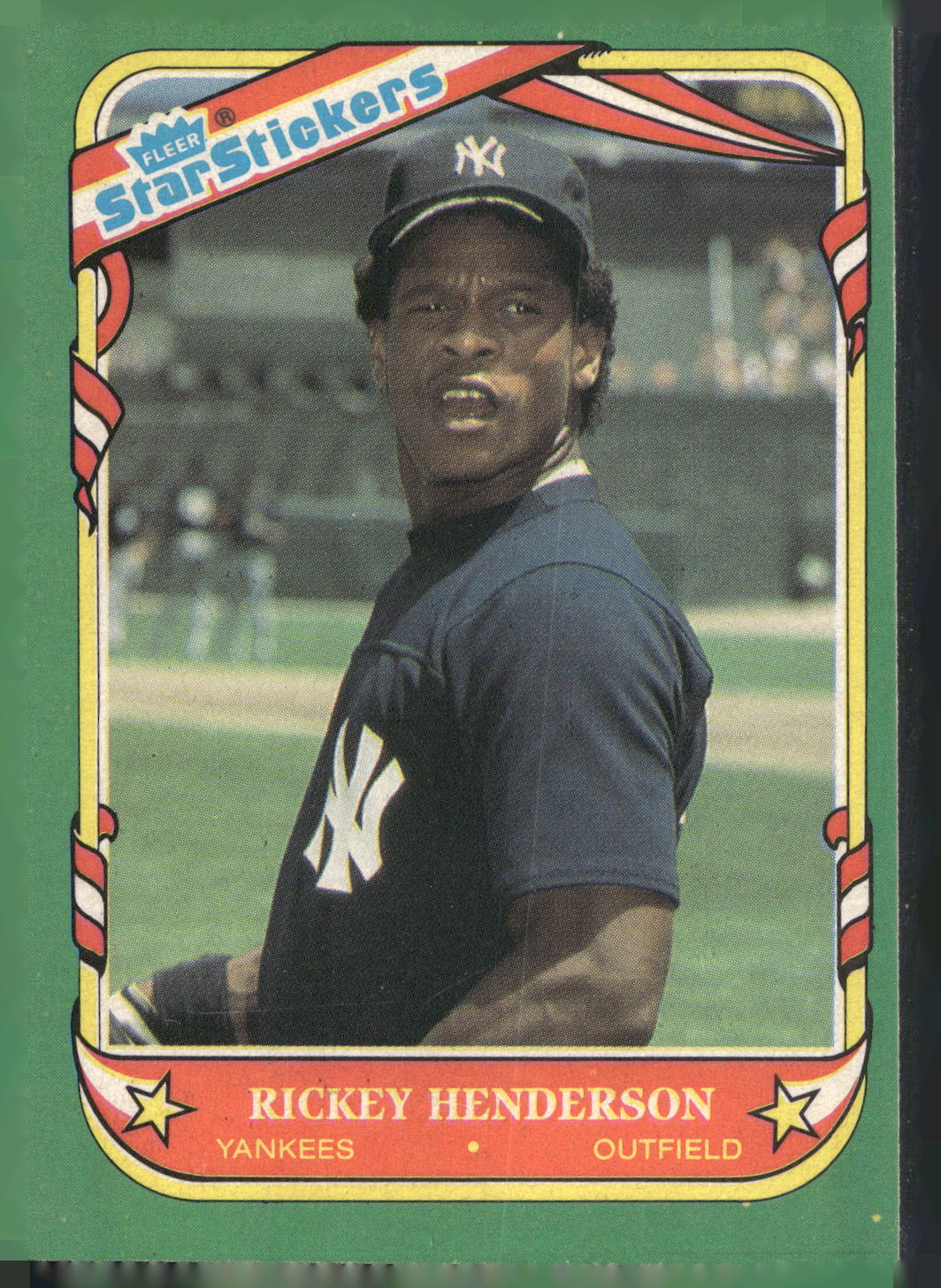 1987 Fleer Star Stickers #56 Rickey Henderson