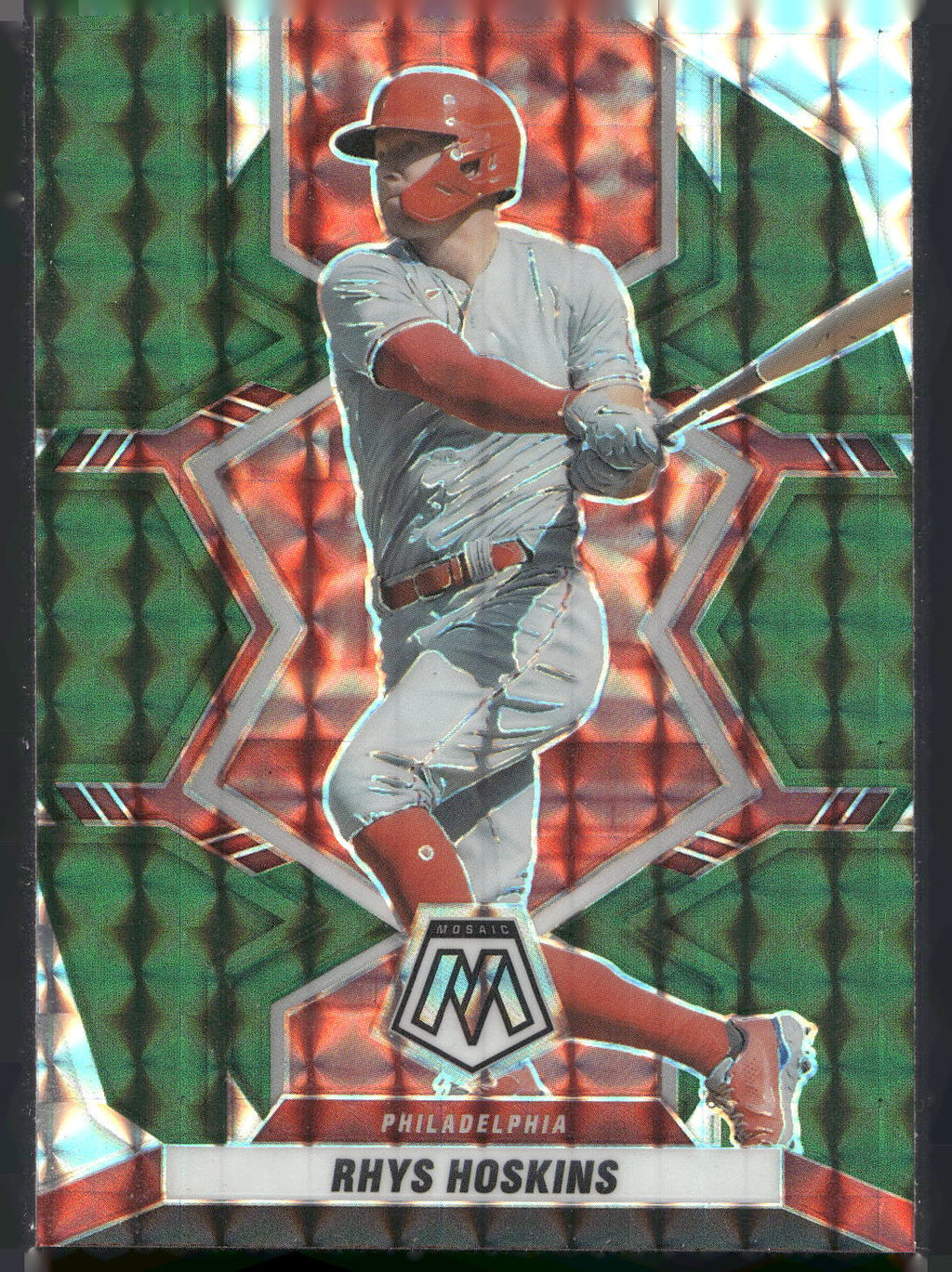2022 Panini Mosaic #60 Rhys Hoskins Green Mosaic