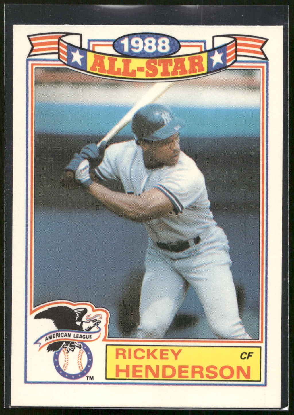 1989 Topps #7 Rickey Henderson Glossy All-Stars