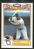 1989 Topps #7 Rickey Henderson Glossy All-Stars