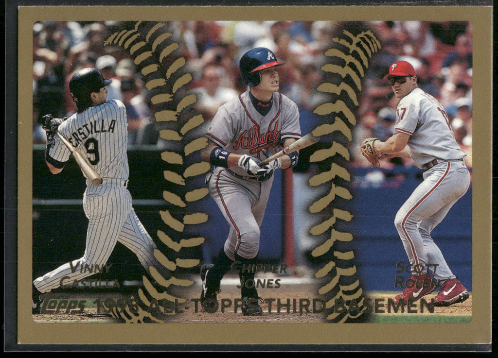 1999 Topps #453 (Vinny Castilla / Chipper Jones / Scott Rolen)