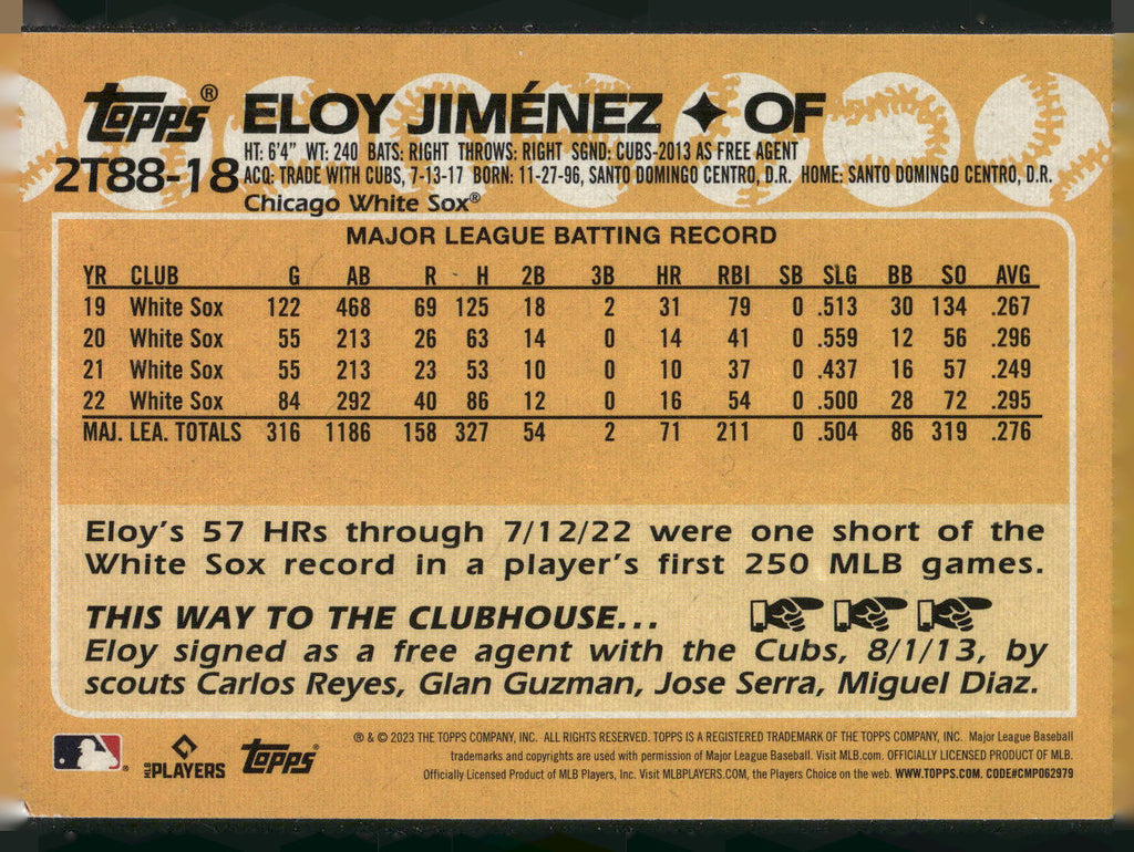 2023 Topps #2T88-18 Eloy Jiménez