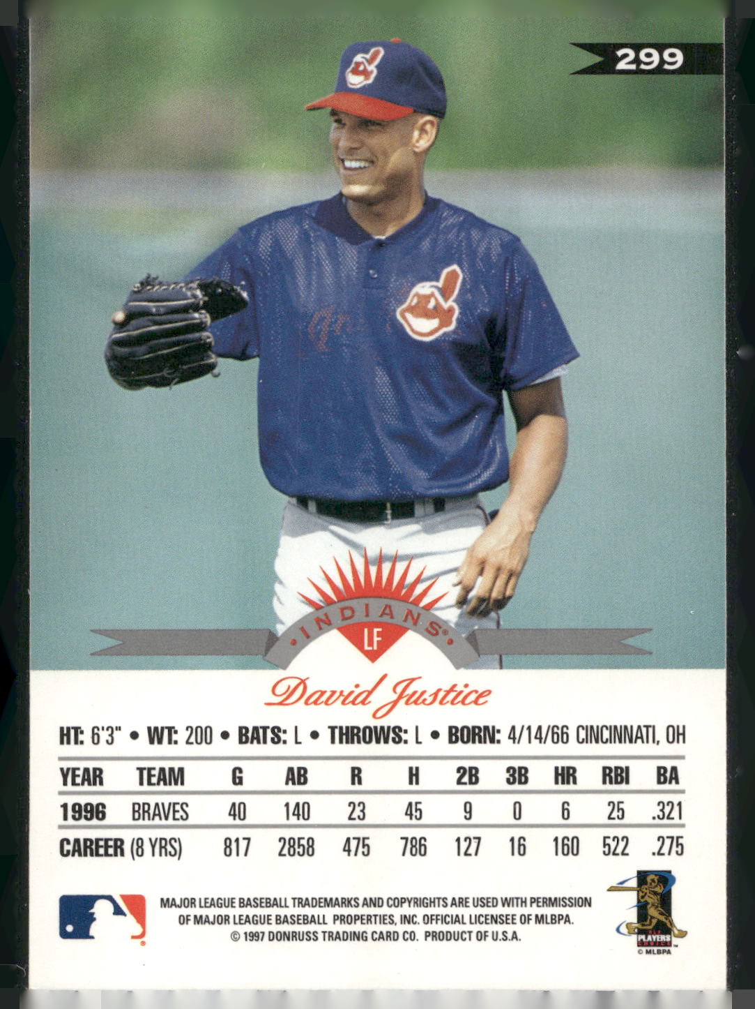 1997 Leaf #299 David Justice