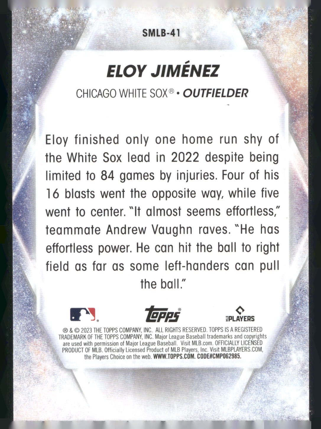 2023 Topps #SMLB-41 Eloy Jiménez Stars of MLB