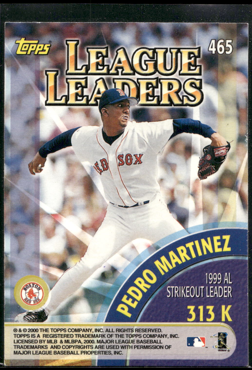 2000 Topps #465 Randy Johnson / Pedro Martinez