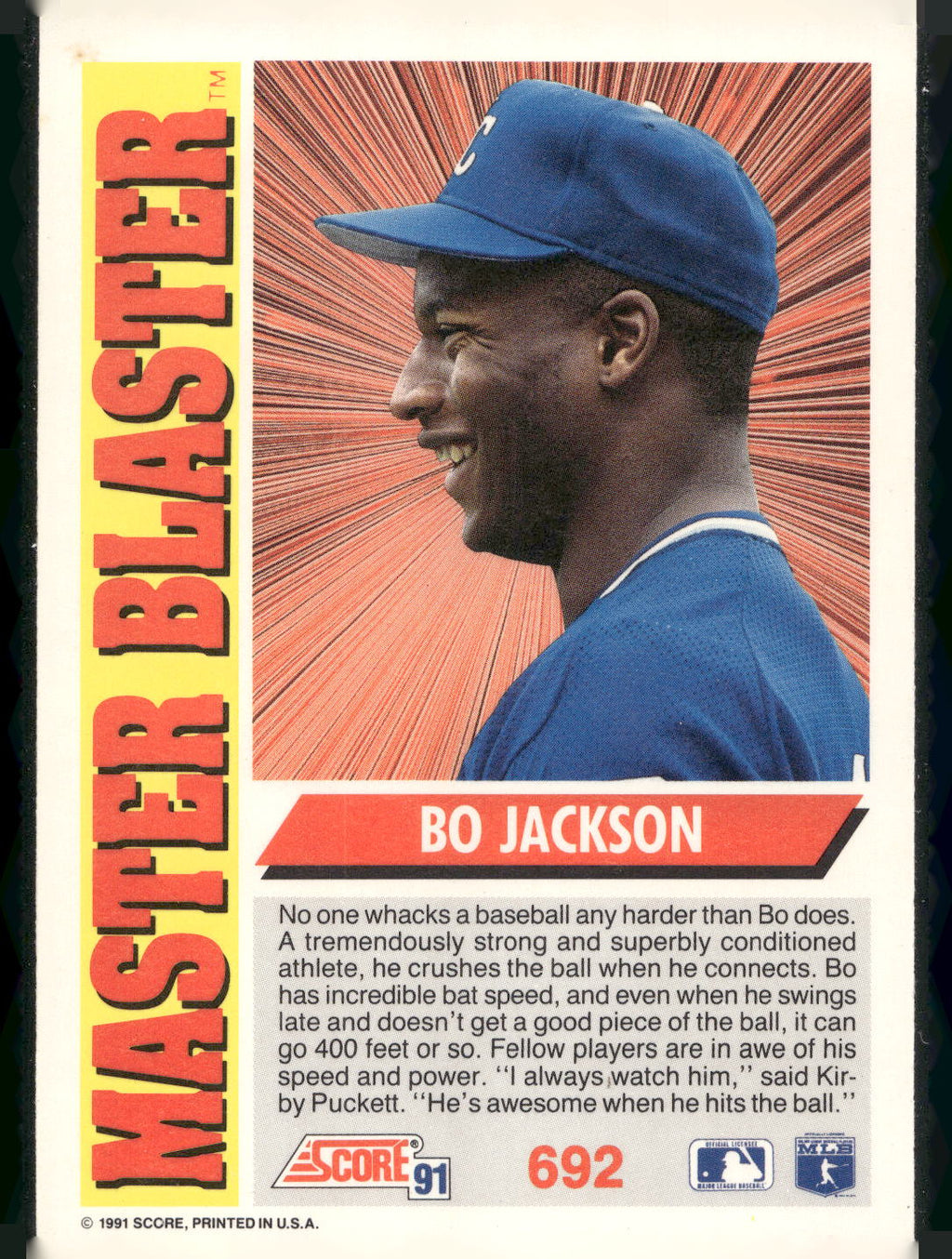 1991 Score #692 Bo Jackson