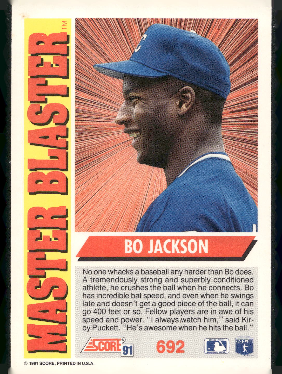 1991 Score #692 Bo Jackson