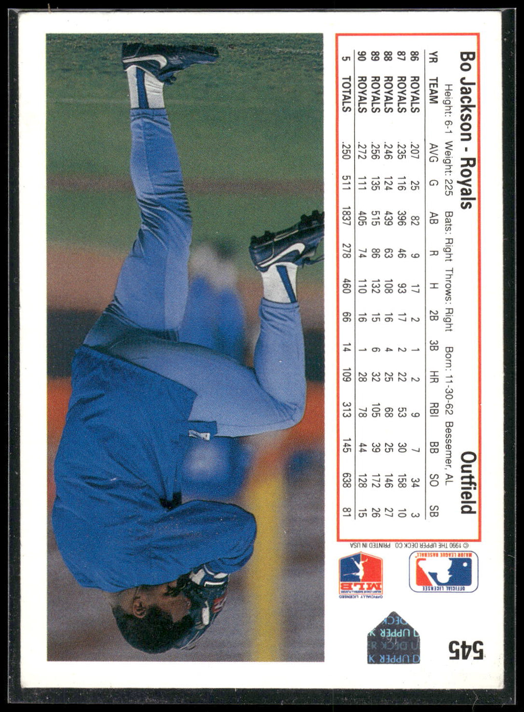 1991 Upper Deck #545 Bo Jackson