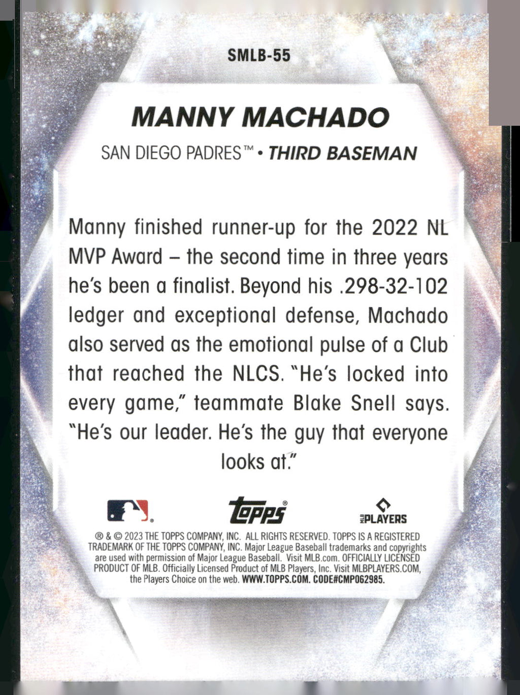 2023 Topps #SMLB-55 Manny Machado Stars of MLB