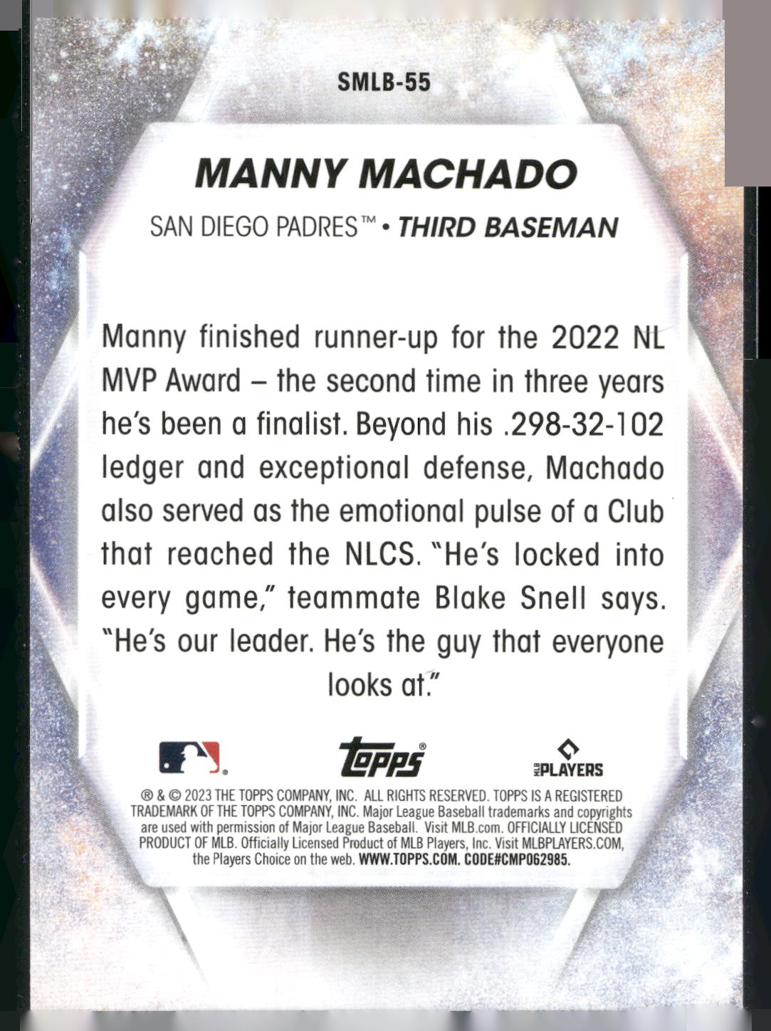 2023 Topps #SMLB-55 Manny Machado Stars of MLB