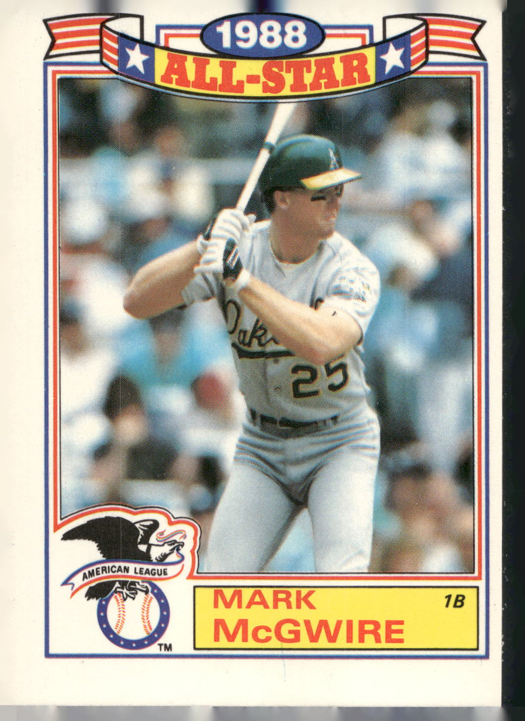 1989 Topps #2 Mark McGwire Glossy All-Stars