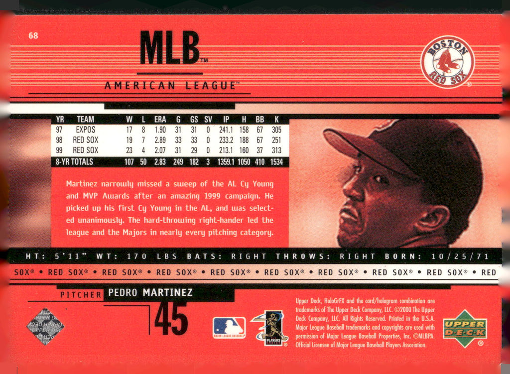 2000 Upper Deck HoloGrFX #68 Pedro Martinez