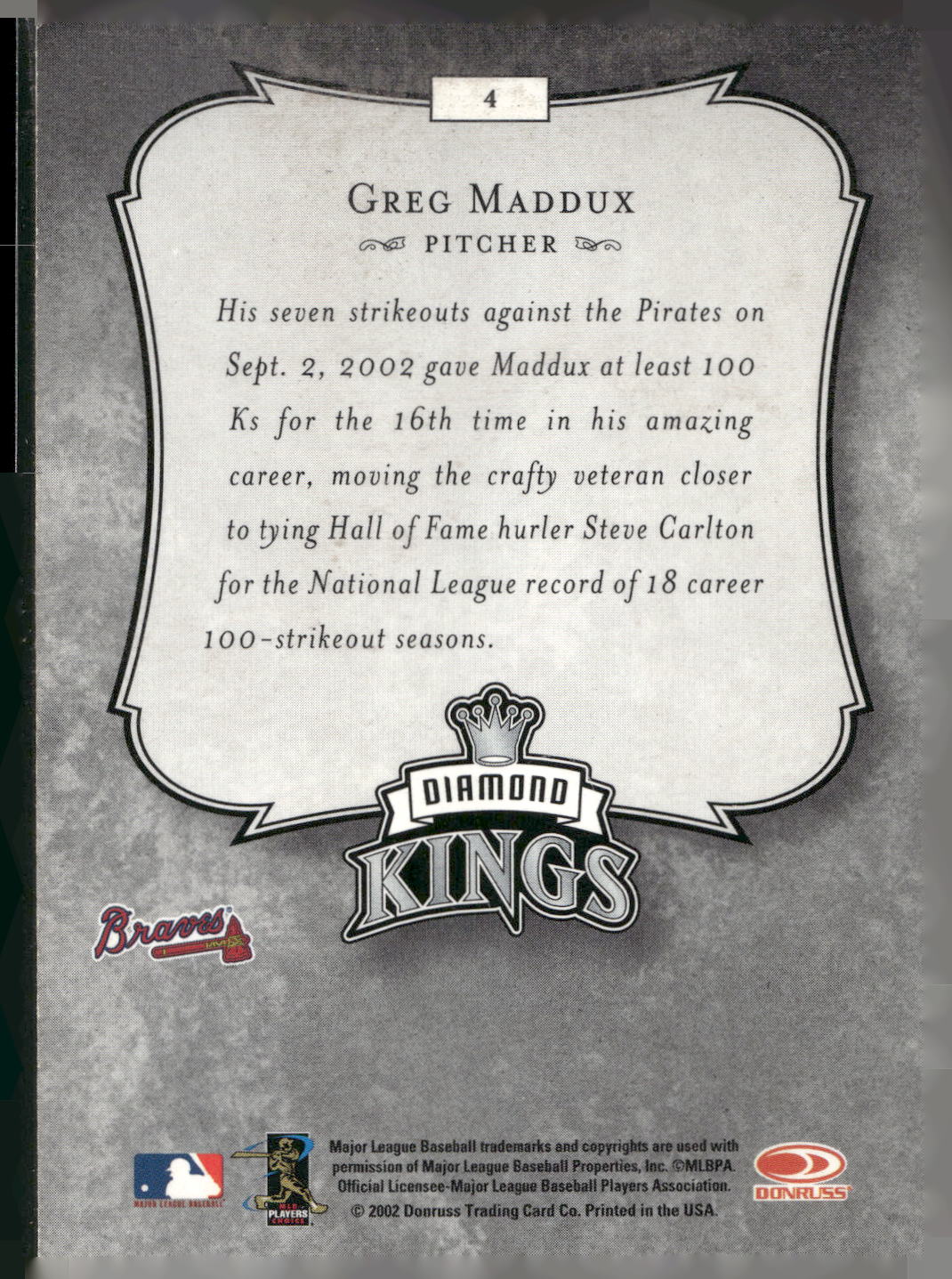 2003 Donruss #4 Greg Maddux