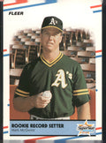 1988 Fleer #629 Rookie Record Setter (Mark McGwire)