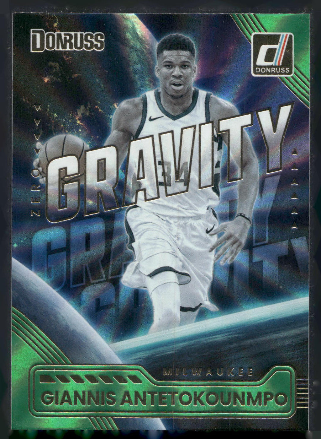 2025-26 Donruss #19 Giannis Antetokounmpo Zero Gravity Holo Green Laser