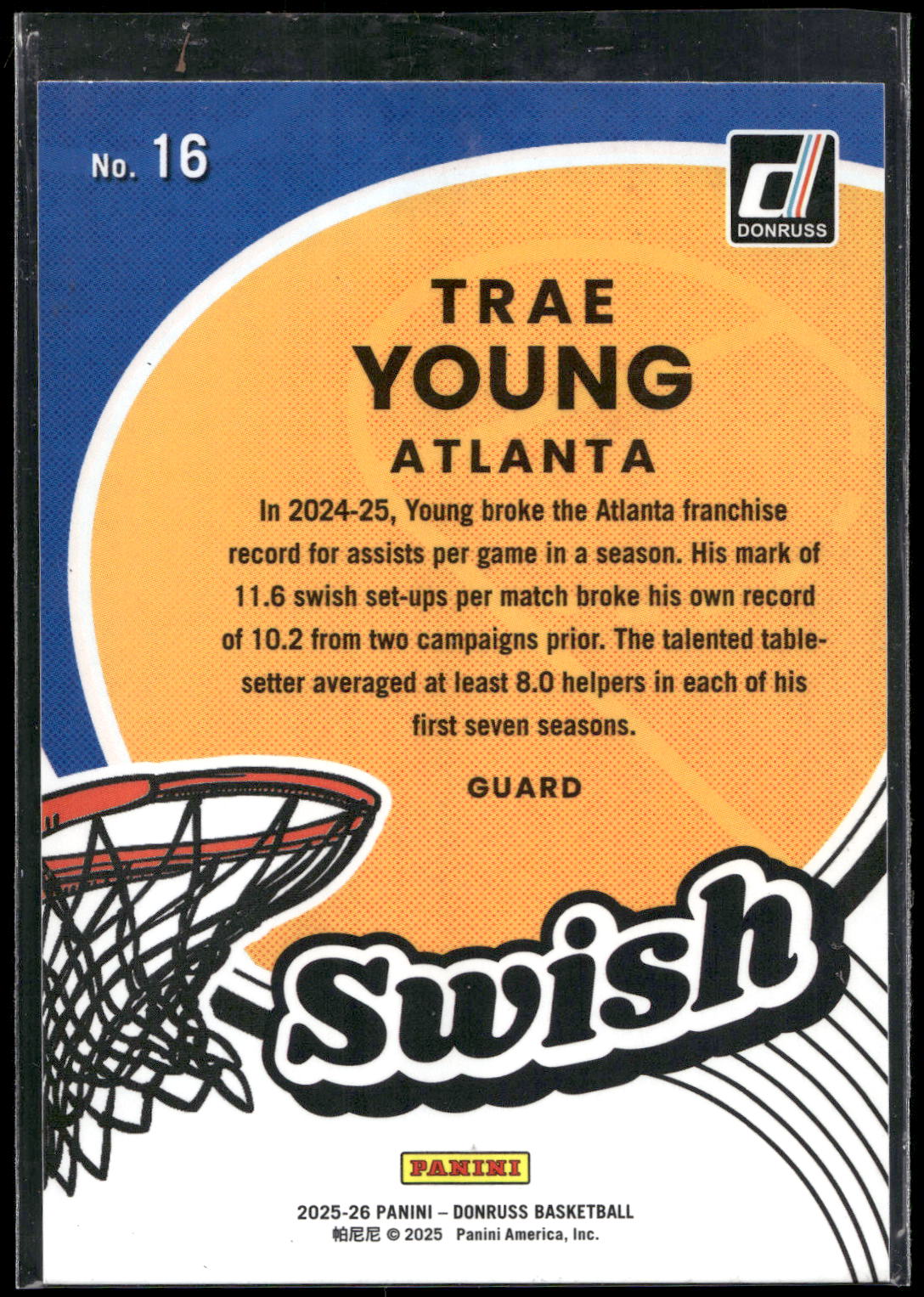 2025-26 Donruss #16 Trae Young Swish