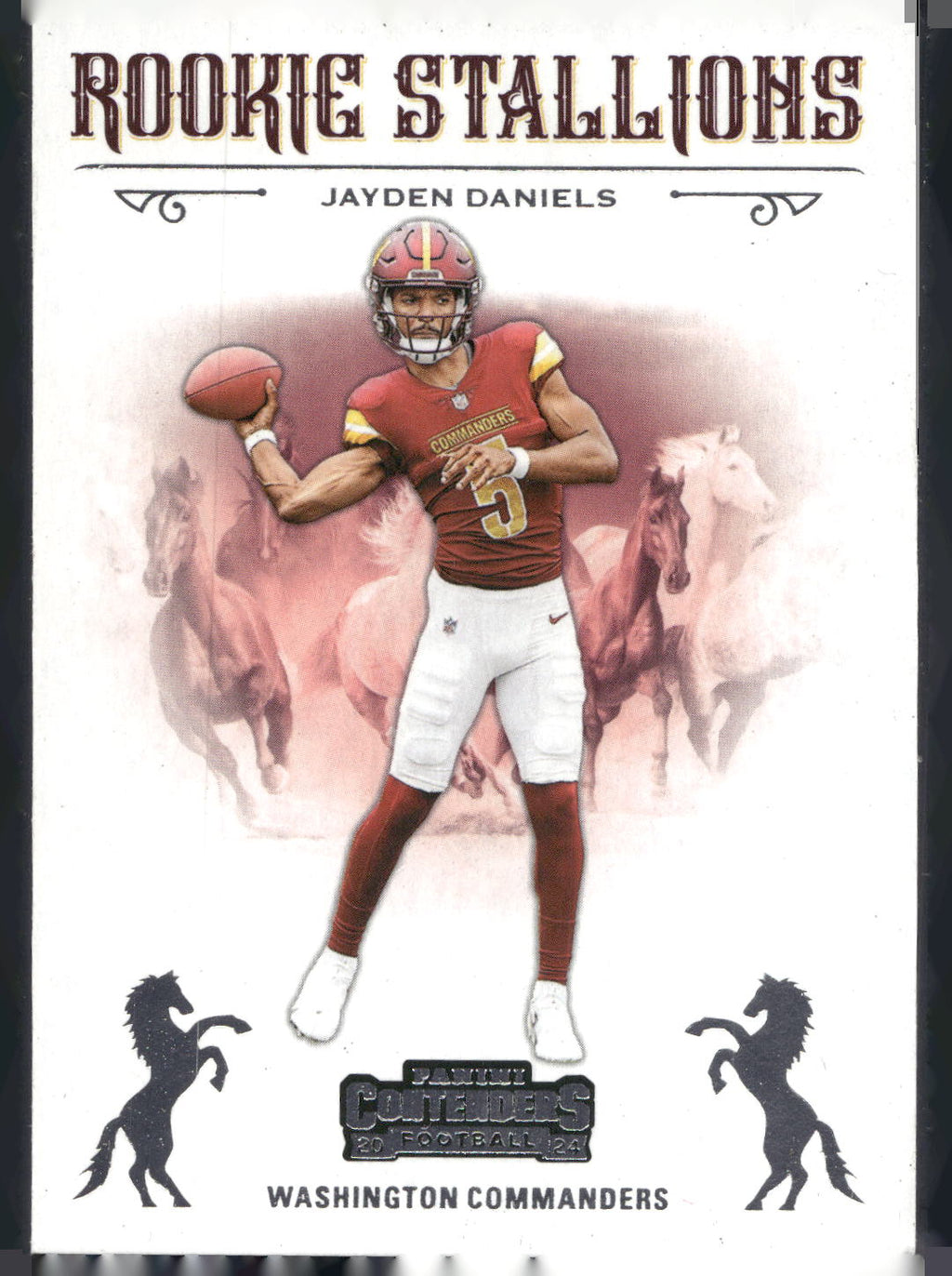 2024 Panini Contenders #3 Jayden Daniels Rookie Stallions