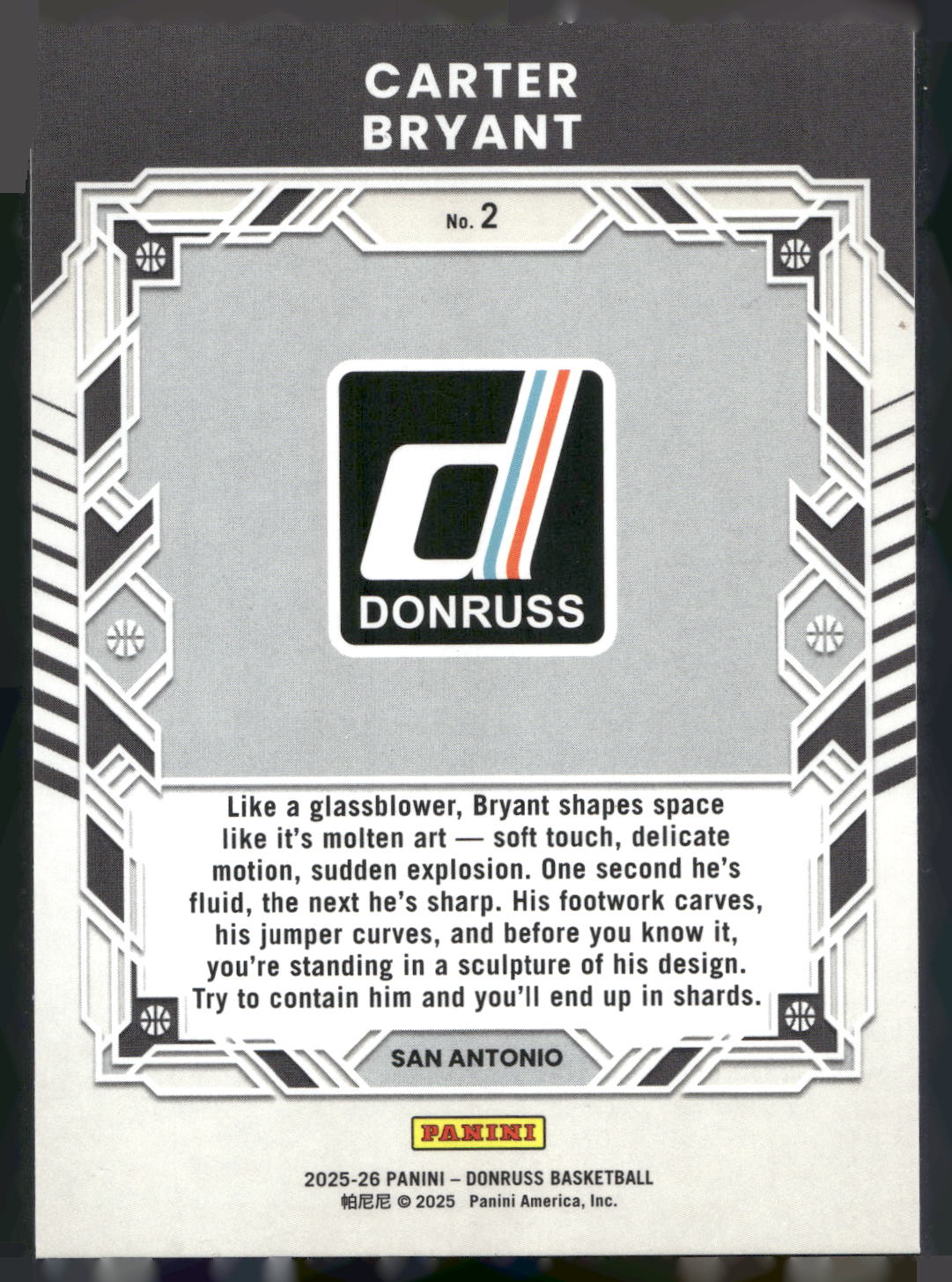 2025-26 Donruss #2 Carter Bryant Elite Series
